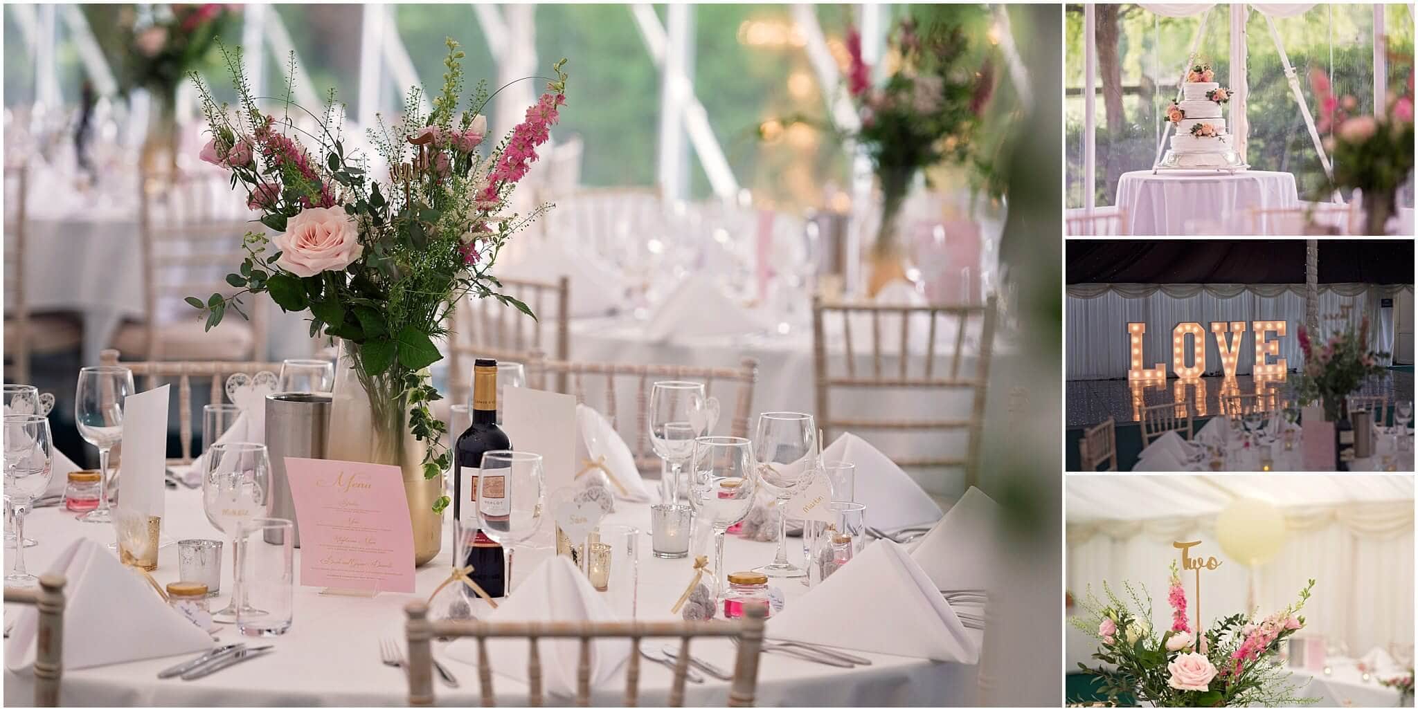 Table set for wedding breakfast