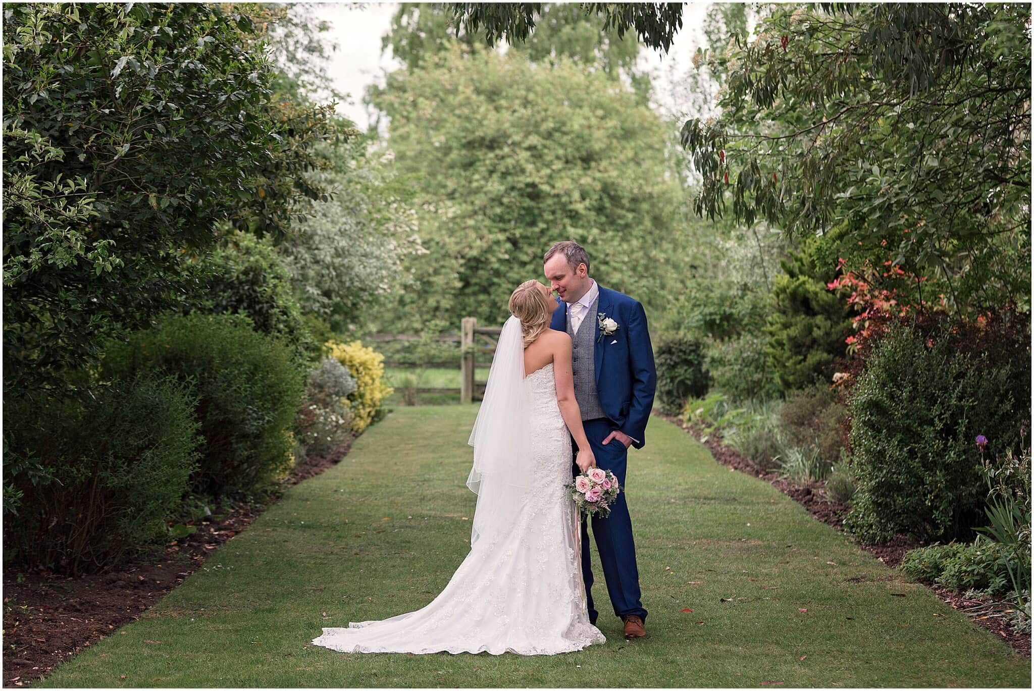 Bride and Groom moments at Rectory Farm Cambridge