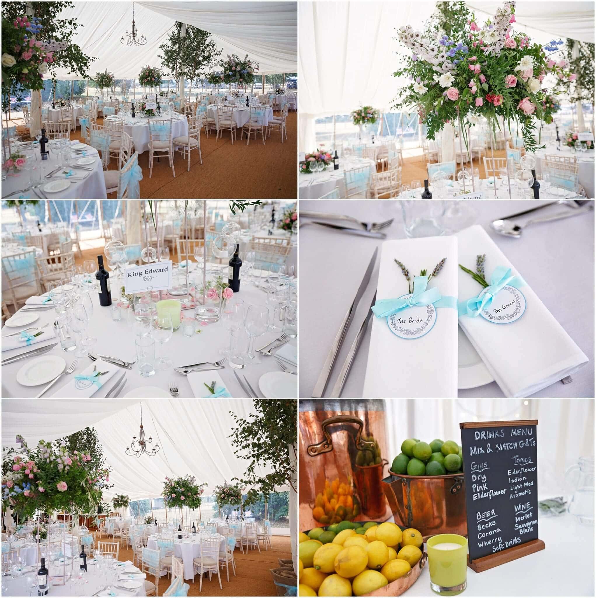 Marquee wedding reception