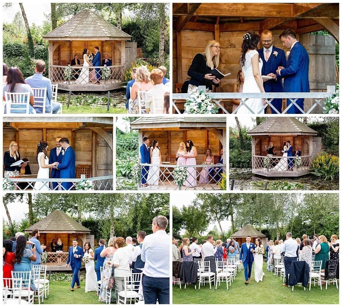 Outdoor wedding ceremony at South Farm