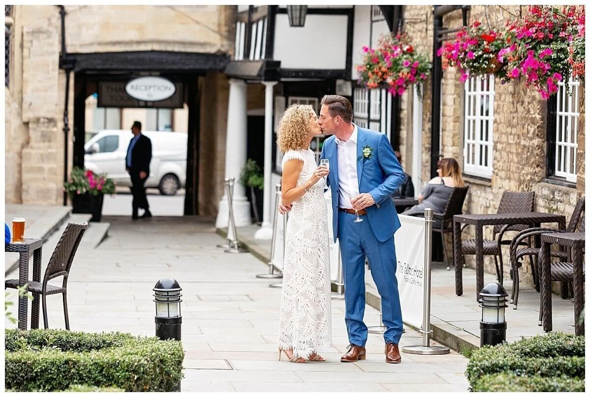 Bride and Groom at The Talbot Oundle