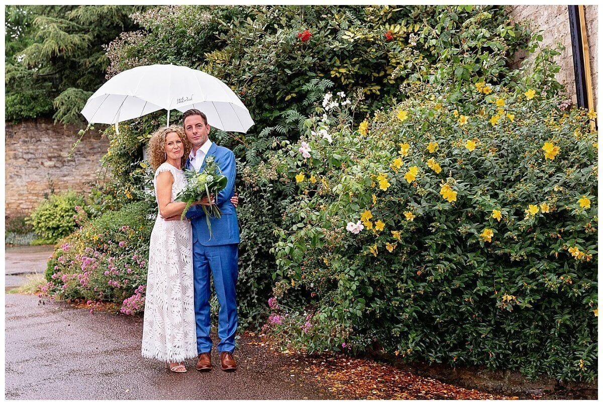 Wet wedding at The Talbot Hotel Oundle