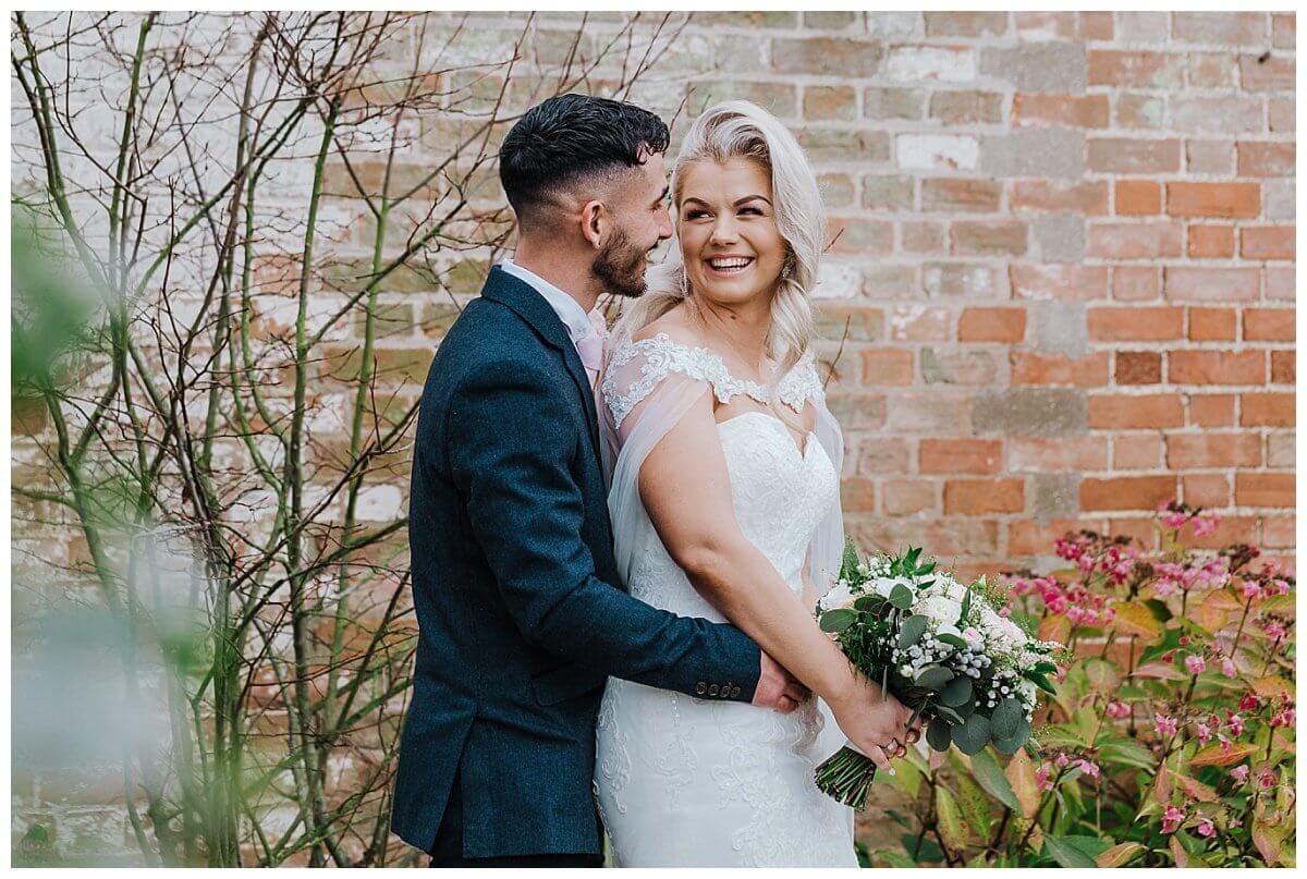 Bride & Groom at Bassmead Manor Barns