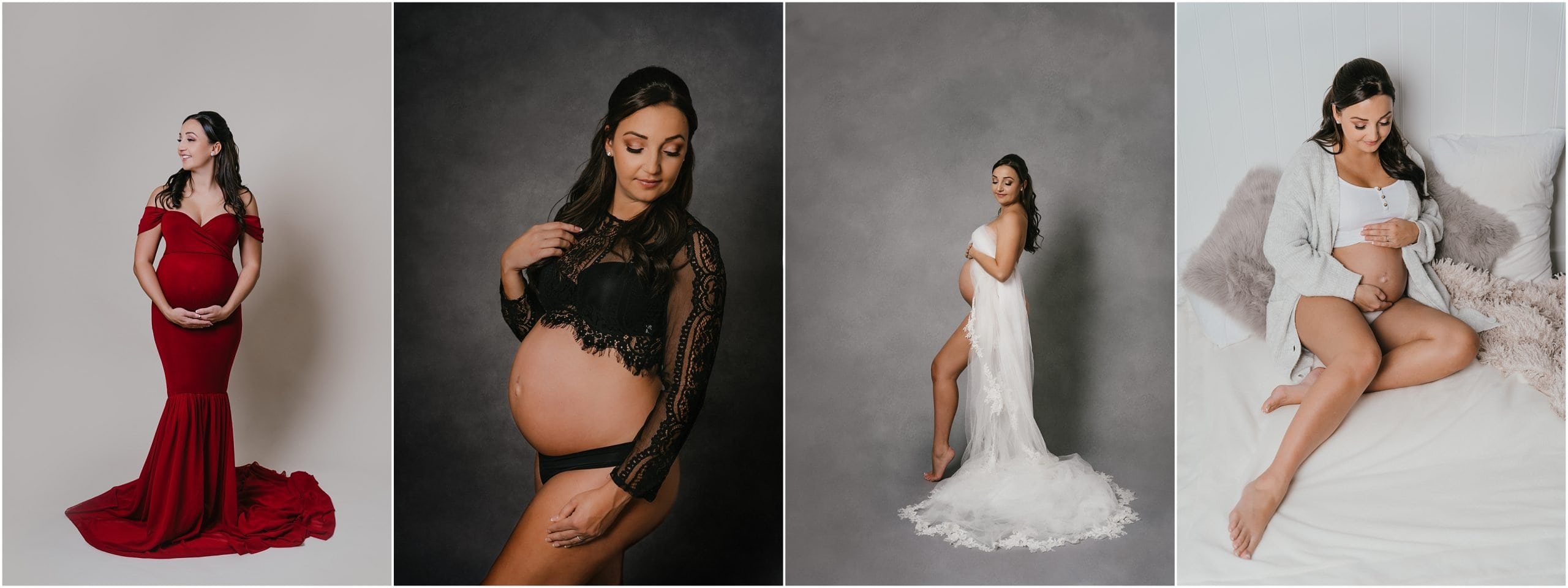 Pregnant lady in photo studio