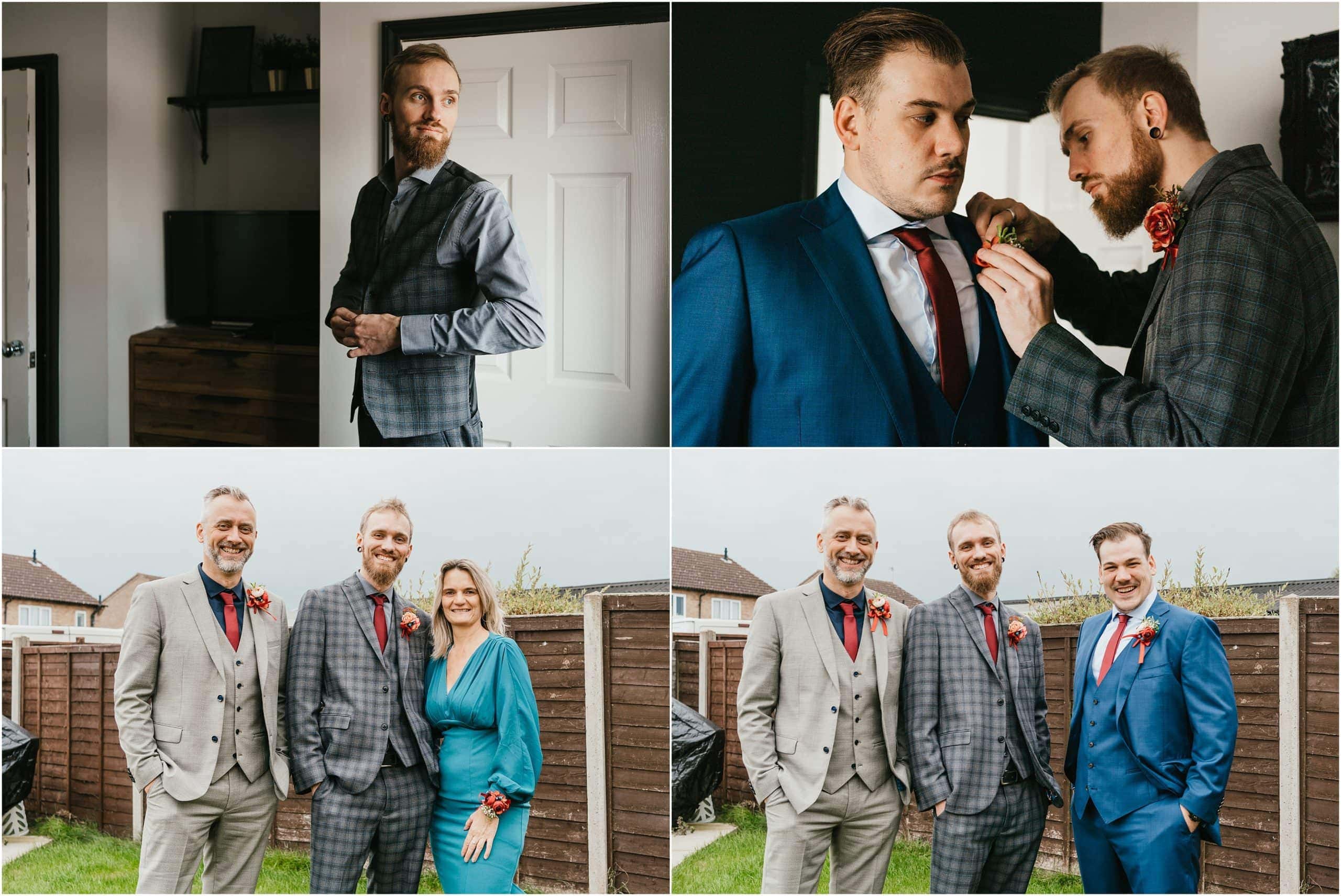 Groom getting ready for his wedding day