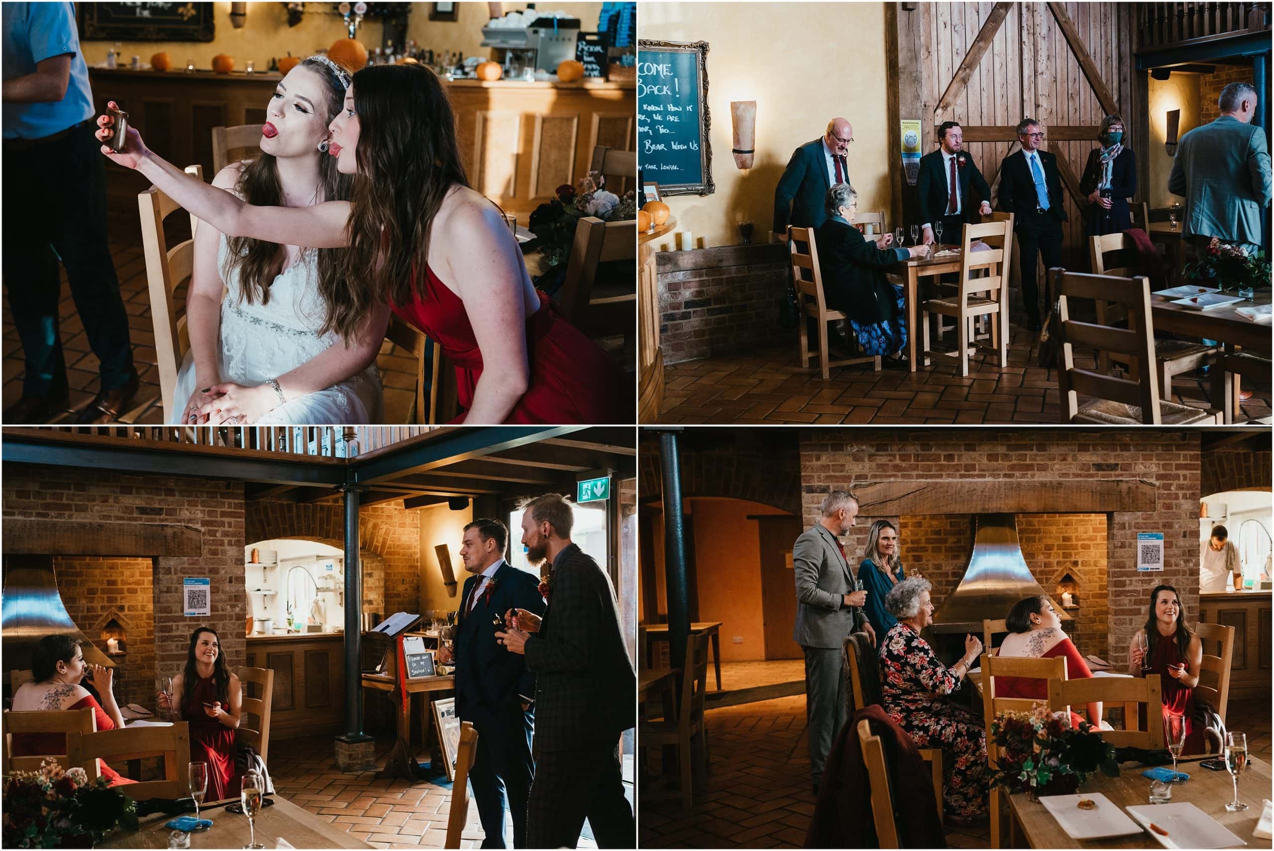Wedding reception at The Barns Restaurant Pidley